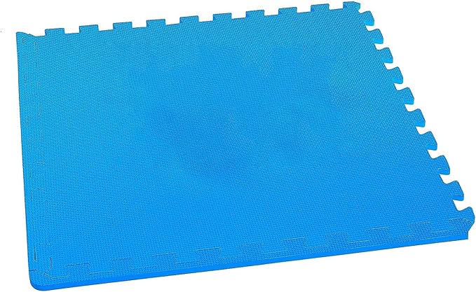 BalanceFrom Puzzle Exercise Mat 1/2" Thick, EVA Interlocking Foam Floor Tiles for Home Gym, Mat for Home Workout Equipment, Floor Padding for Kids, Multiple Sizes and Colors