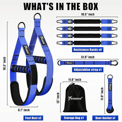 Pull Up Assistance Bands, Heavy Duty Resistance Bands with Handles, Exercise Band with Door Anchor, Adjustable Workout Band Set for Pull Up Bar, Full Body Strength&Muscle Training, Recovery, Home Gym