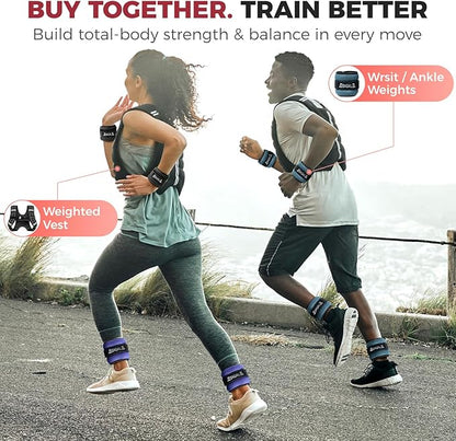 BAGAIL Comfort-Fit Weighted Vest for Woman, Even Weight Distribution, Faster Weight Loss, No-Chafe or Bounce for Walking & Running with Detachable Phone Pouch & Reflective Stripes (Available 5-30lbs)