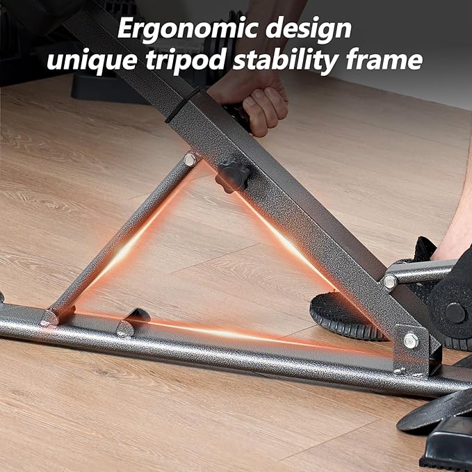 soges Adjustable Roman Chair Exercise Equipment, Foldable Fitness Hyperextension Bench Machine Back Extension Ab Workouts, Full Body Strength Exercise Sit Up Gym Bench for Home