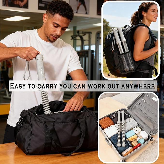 Ropeless Battle Rope - HIIT Weight Training, Multi-functional Home and Travel Exercise Equipment, Unisex Exercise Training Battle Rope Fitness Equipment with Anti-slip Tape