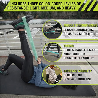 Pro-Tec Athletics Resistance Bands, Light, Medium, Heavy, Strength Training, Resistance Bands, Latex Bands, Toning, Shoulders, Glutes, Core, Upper & Lower Legs, Men & Women, Easy to Use, Working Out