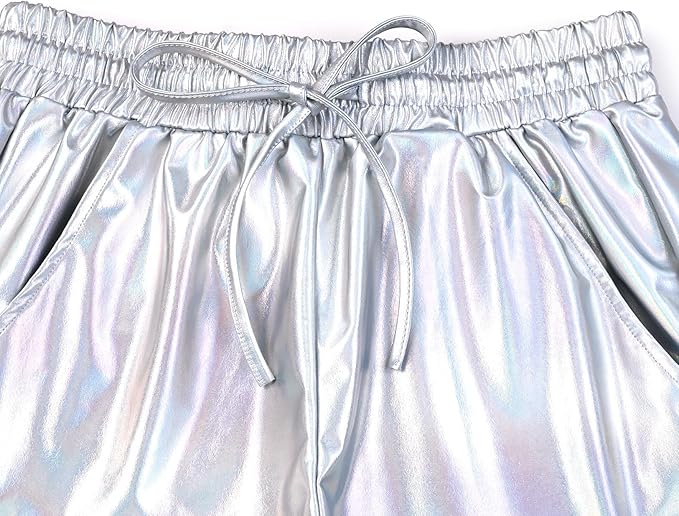 Perfashion Women's Metallic Shorts Summer Sparkly Hot Outfit Shiny Short Pants