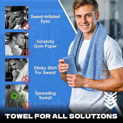 Microfiber Gym Towels for Showering Working Out Quick Dry Negative ions Large Middle Small Sizes Lightweight Gym Towel for Men Women Tennis Sports Towels for Body Hot Yoga Fitness Essentials