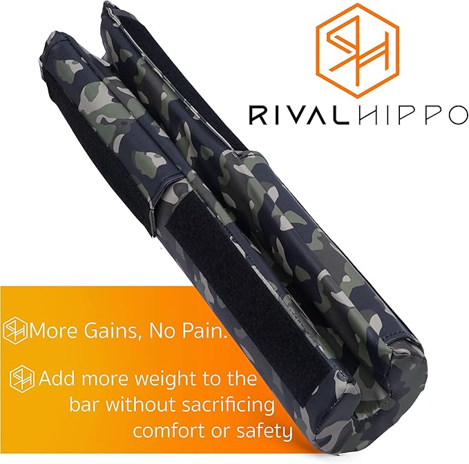 Premium Hip Thrust and Squat Pad - Non-Slip Barbell Pad for Comfortable Squats, Lunges, Glute Bridges; Built-In Safety Straps, Reinforced PU Leather Cover - Olympic Bar and Smith Machine