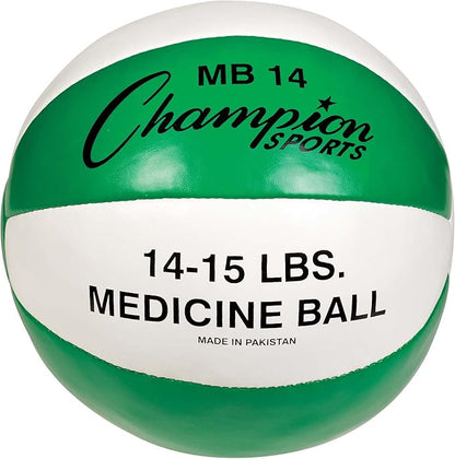 Champion Sports Leather Medicine Balls – Durable Weighted Balls for Strength, Core & Conditioning Training