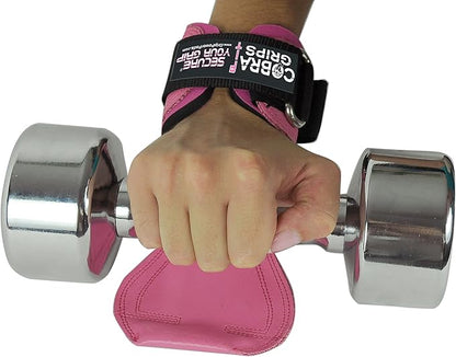 Cobra Grips PRO Weight Lifting Gloves Heavy Duty Straps Alternative with Power Lifting Hooks Padded Wrist Support for Deadlifts & Bodybuilding