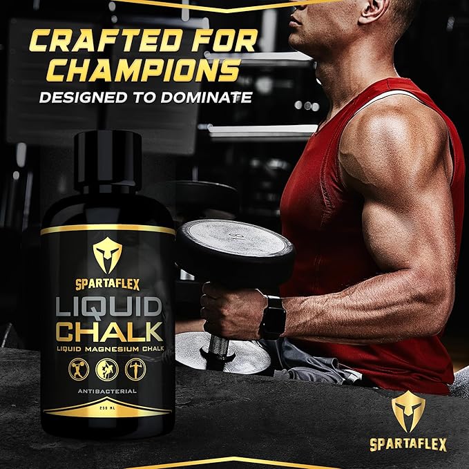 SpartaFlex 250ml Pro Liquid Chalk for Weightlifting Chalk, Rock Climbing, Gymnastics, Lifting Chalk, Hand Chalk for Weight Lifting, Gym Chalk for Powerlifting, Liquid Grip Liquid Chalk Climbing