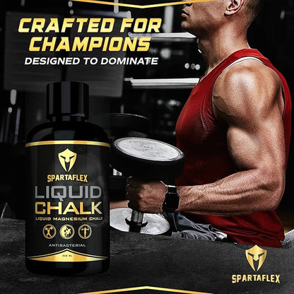 SpartaFlex 250ml Pro Liquid Chalk for Weightlifting Chalk, Rock Climbing, Gymnastics, Lifting Chalk, Hand Chalk for Weight Lifting, Gym Chalk for Powerlifting, Liquid Grip Liquid Chalk Climbing