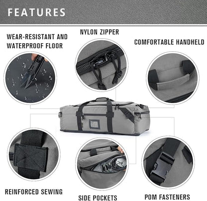 86l Large Duffel Bag For Travel, Gym & Sports - Water Repellent Polyester, Hidden Straps, Shoe Compartment - Perfect Luggage Duffle Bag Or Backpack For Men & Women