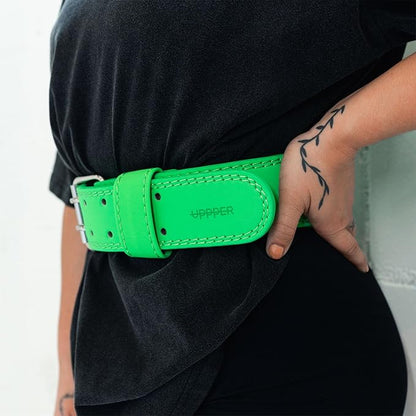 UPPPER Weight Lifting Belt - Double Prong 4” to 2.5” Tapered Premium Lifting Belt for Men and Women - Ultimate Back Support For Weightlifting and Powerlifting | Premium Fitness Gear
