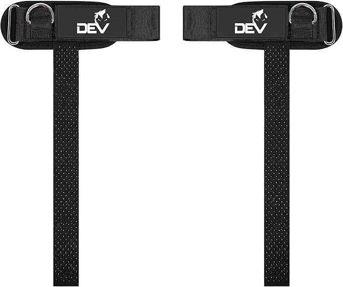Ekkovision Weight Lifting Straps With Cuffed D Ring, Wrist Support for Men, Heavy Duty Thick Comfortable Lifting Straps, Secure Fit, Enhanced Grip, Straps for Weightlifting & Gym Training, Black