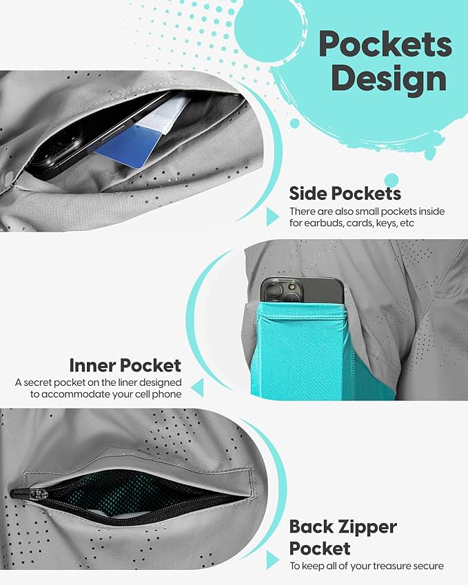 maamgic Mens Running Shorts with Compression Liner 5" Quick Dry Workout Shorts Anti-Chafe Gym Shorts 2 in 1 Athletic Shorts