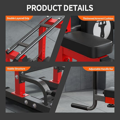 soges Pull Up Bar Dip Station, Power Tower with A Backrest, Adjustable Height Pull Up Bar Stand, Multi-Function Home Gym Strength Training