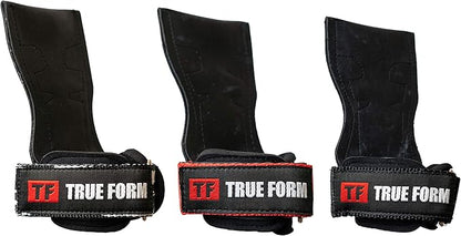 True Form Grips Weight Lifting Gloves Heavy Duty Straps Alternative Power Lifting Hooks Best for Deadlifts Adjustable Neoprene Padded Wrist Wraps Support Bodybuilding Pro Workout