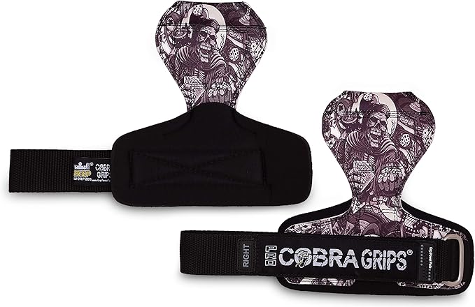 Cobra Grips PRO Weight Lifting Gloves Heavy Duty Straps Alternative with Power Lifting Hooks Padded Wrist Support for Deadlifts & Bodybuilding