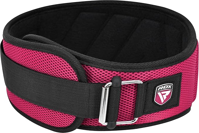 RDX Weight Lifting Belt, Curved Padded Back Lumbar Support, Fitness, Core Exercise Workout Bodybuilding Powerlifting Deadlifts Squats, Ladies Gents Men Women Home Gym Equipment