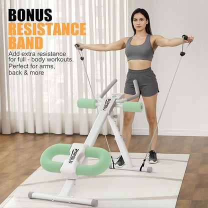 Abdominal Trainers - Adjustable Ab Trainer Machine, Foldable Abdominal Workout Equipment with Knee Protection - Home Gym Core Strength Trainer for Men & Women