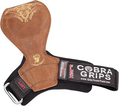 Cobra Grips Flex Model Weight Lifting Gloves Heavy Duty Straps Alternative Power Lifting Hooks for Deadlifts with Padded Wrist Wrap Support Bodybuilding
