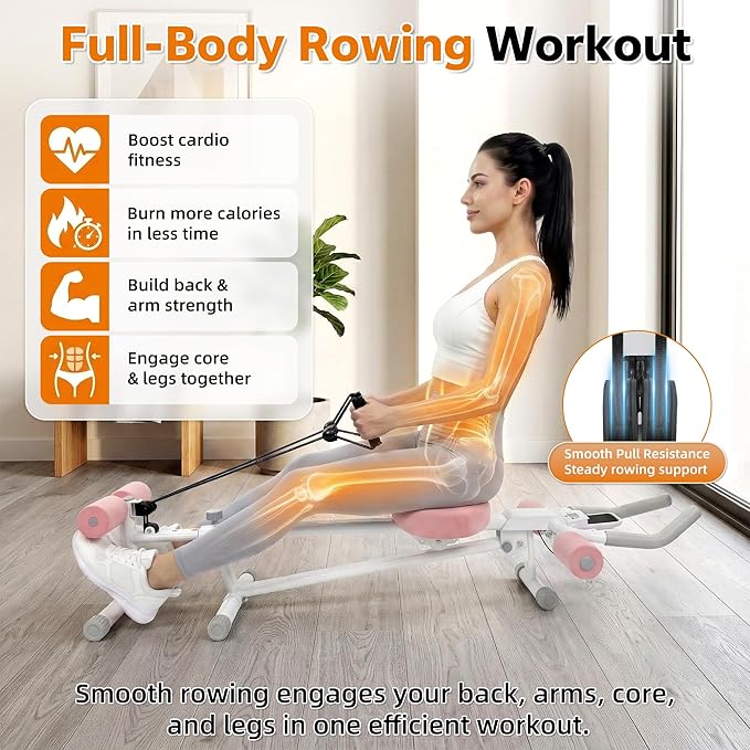 Multifunctional Ab Machine, 6-in-1 Ab Workout Equipment for Home Gym, Adjustable Core & Waist Trainer with 7 Height Levels & 2 Incline Angles, Rowing Mode, Knee Glider