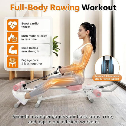 Multifunctional Ab Machine, 6-in-1 Ab Workout Equipment for Home Gym, Adjustable Core & Waist Trainer with 7 Height Levels & 2 Incline Angles, Rowing Mode, Knee Glider