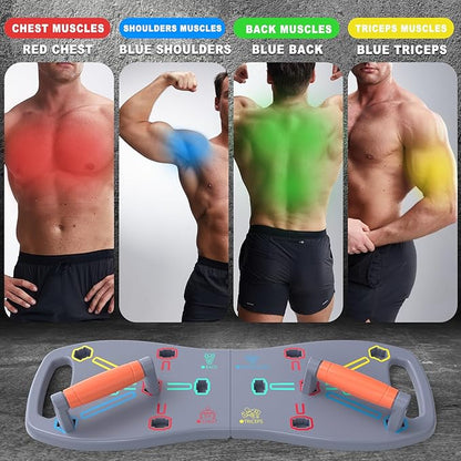 HOTWAVE Portable Workout Equipment with 20 Gym Accessories.Push Up Board &Plank,Resistance Band with Ab Roller Wheel,Exercise at Home For Men and Women