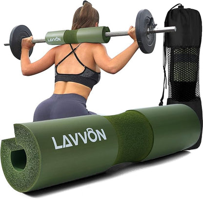Squat Pad - Foam Barbell Pad for Squats Cushion, Lunges & Bar Padding for Hip Thrusts - Standard Weight Bar Pad - Provides Cushion to Neck and Shoulders While Training