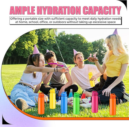 Mifoci 20 Pieces Water Bottle Bulk 17 oz Plastic Water Bottles Bulk Gym Sports Adults Reusable Large Bottles with Leak Proof Flip Top for Party Outdoor (Solid Mixed Colors)