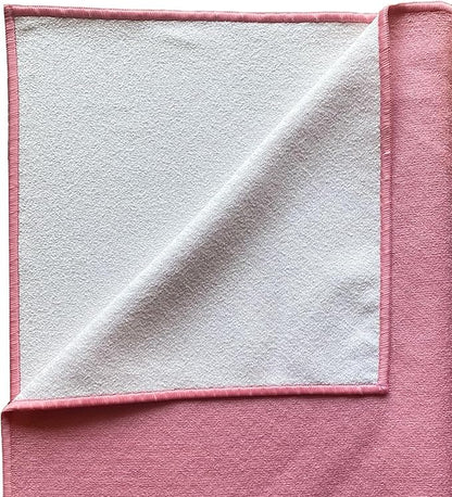 Private Island Hot Yoga Beach Mat Towel Non Slip Recycling Microfiber Quick Dry Compact Sand Water Sports Gym Picnic Blanket Outdoor Camping 24”x68” (PINKCONY, Large)