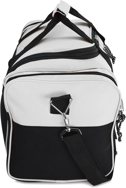 DALIX 21" Sports Duffle Bag Gym Travel Pack in White