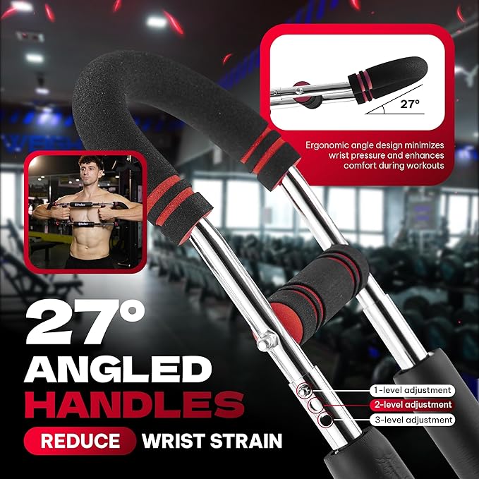 Twister Arm Trainer for Men & Women – Upper Body Strength Bar, Chest Expander & Forearm Exerciser, Heavy-Duty Home Workout Equipment for Arm Muscle Training, 30-120 lbs Resistance