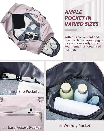 Gym Bag Womens,Travel Duffel Carry on Bag Sport Tote Bag Weekend Overnight Bag