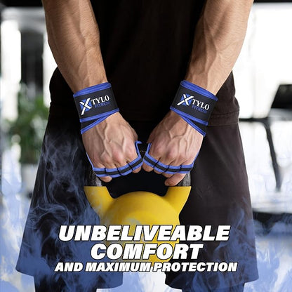 Xtylo Int Workout Gloves for Men & Women Weight Lifting Gloves with Wrist Support, Full Palm Protection, Non-Slip Grip–Gym,Training, Rowing, Cycling, Fitness Sizes S,M,L,XL