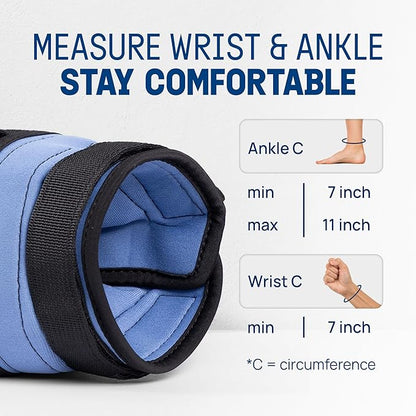Yes4All Adjustable Wrist & Ankle Weights 3.5/5 LB Pair, Leg Weights for Women & Men, Weighted Arm Bands with Removable Sandbags for Fitness, Pilates, Walking, Strength Training - Versatile Colors