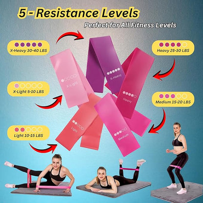 Pilates Kit for Home Workouts, 13-Pcs Pilates Essentials Kit with Ring and Ball Set, Resistance Bands, Home Pilates Equipment for Women, Starter Workout Kit for Beginners