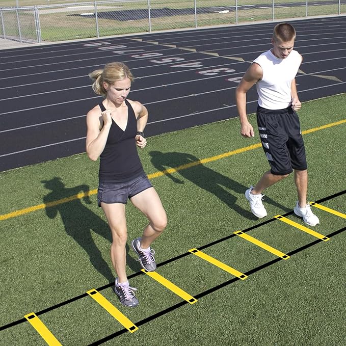 Training Ladder - Agility Training Ladder, Portable Speed Ladder | Multifunctional Training Ladder, Balance Training Tool, Workout Ladder Exercise Tool, Playing Field Equipment Speed Ladder for Kids