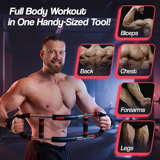Twister Arm Trainer - Chest Workout Equipment for Full-Body Training with Adjustable Resistance Levels, Professional Arm Workout Machine with Wrist Braces, Chest Exerciser for Men and Women