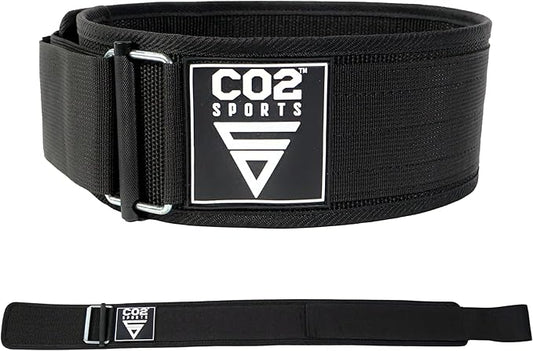 Self-Locking Weight Lifting Belt for Men & Women – Premium Nylon Weightlifting Belt for Deadlift, Squat, Cross Training & Gym Workout – Adjustable Fitness Back Support Gym Belt