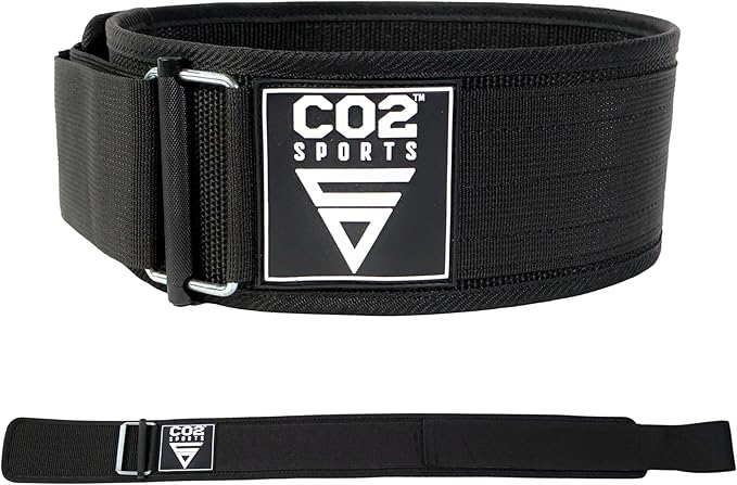 Self-Locking Weight Lifting Belt for Men & Women – Premium Nylon Weightlifting Belt for Deadlift, Squat, Cross Training & Gym Workout – Adjustable Fitness Back Support Gym Belt