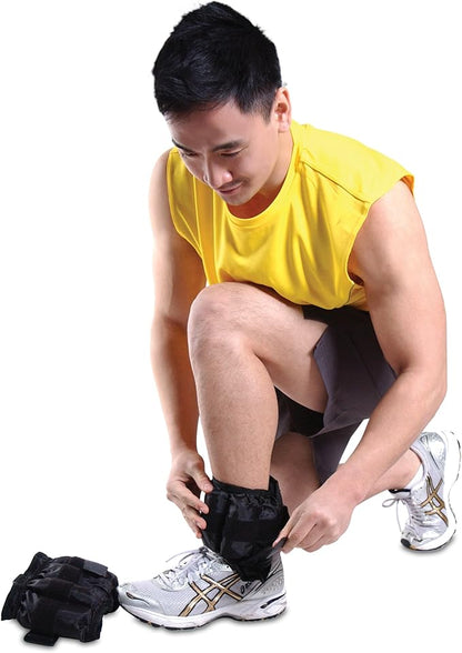 CAP Barbell Adjustable Ankle Weights |10-20lb Pair | Black