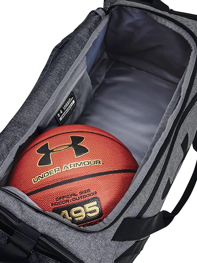 Under Armour Unisex-Adult Undeniable 5.0 Duffle, Pitch Gray Medium Heather (012)/Black, Small