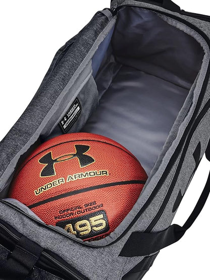 Under Armour Unisex-Adult Undeniable 5.0 Duffle, Pitch Gray Medium Heather (012)/Black, Small