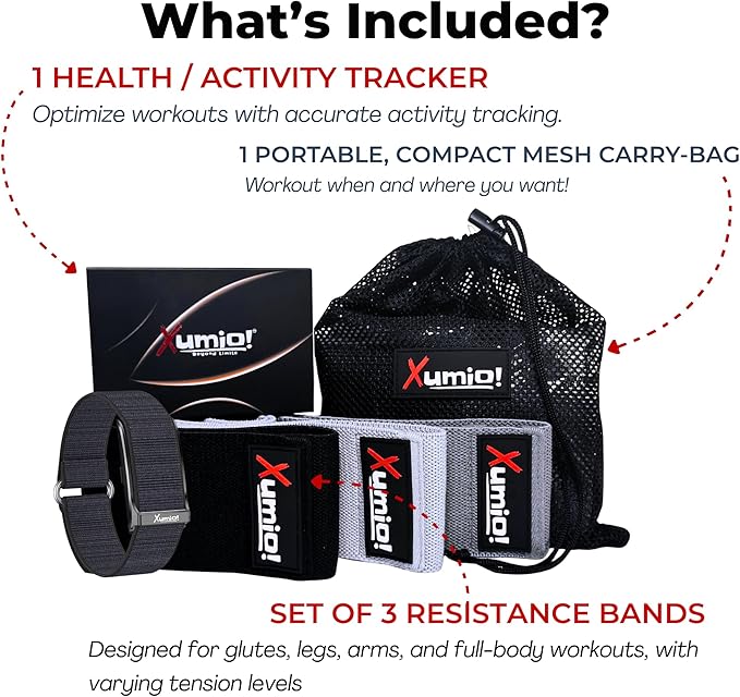 Screenless - Smart Health & Activity Tracker with 3 Premium Resistance Bands | Track Heart Rate, Sleep & Activity | Tone, Strengthen & Sculpt at Home or on The Go