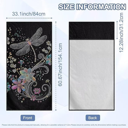 Bulopur Dragonfly Seat Cover Towels for Runners Boho Floral Beach Towel Car Seat Cover Machine Washable Easy to Install Sweat Towel Carseat Covers Universal Fit