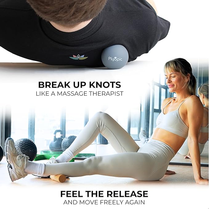 Massage Ball Set – Complete 5-Piece Kit: Spiky, Lacrosse & Mini Precision Balls + Roller – Plantar Fasciitis, Foot Arch & Heel Relief - Trigger Point Therapy for Back, Neck, Shoulders & Full Body