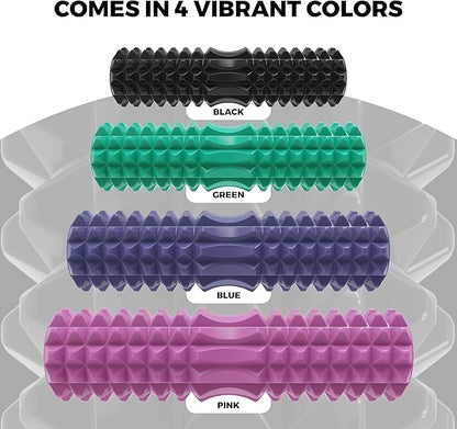 Nordic Lifting Vibrating Foam Roller w/ 5-Speed Vibration – High-Density EVA Foam for Deep Tissue Massage, Relaxation & Mobility Support