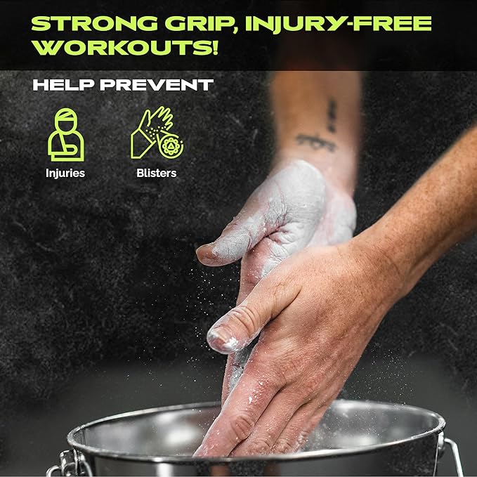 Rage Fitness Gym Chalk | Magnesium Carbonate Athletic Chalk for Excellent Grip - Gym Workout Grip Chalk for Weightlifting & Gymnastics.