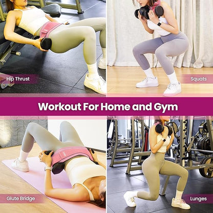 Hip Thrust Belt, Balency Hip Thrust Belt for Dumbbells Heavy, Booty Belt for Hip Thrust, Slip-Resistant Padding Hip Thrust Belt for Gym or Home Workouts, Hip Thrust Band for Dumbbell Kettlebell Plate