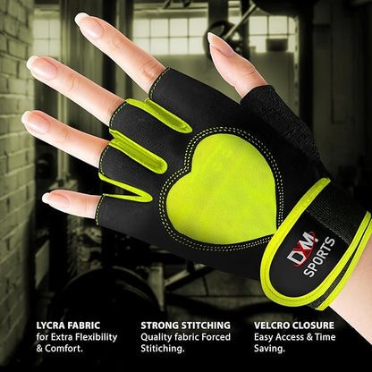 DXM SPORTS Workout Gloves for Women with Wrist Support - Weight Lifting Gloves for Gym, Cycling, Training - Exercise Gloves for Women