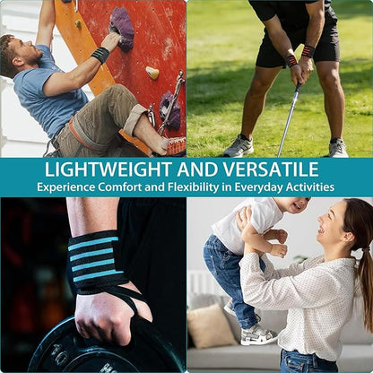 Wrist Wraps for Weightlifting 18" Professional Gym Wrist Straps for Lifting with Heavy Duty Thumb Loop Support for Powerlifting,Bench,Cross Training, Elastic Wrist Brace for Men Women Work Out